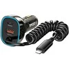 XO Įkroviklis automobilinis Bwoo (CC96L) (1xUSB, 1xUSB-C 30W) su lightning laidu juodas