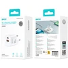 BWOO CDA156 PD sieninis įkroviklis 1x USB-C 1v USB 20W baltas