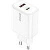 Įkroviklis Bwoo (CDA207) (1xUSB-C; 1xUSB 36W) baltas
