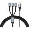 BWOO greitas 3 in 1 USB 3A įkrovimo kabelis X274