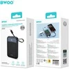 BWOO PD 20W 10000 mAh Power Bank With Usb-C Cable and Ekranas P80 juodas