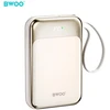 BWOO PD 20W 10000 mAh išorinė baterija su USB-C laidu ir ekranu P80, juoda