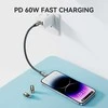 BWOO USB-C - USB-C 0,3 m 60 W virvelės laidas su dirželiu