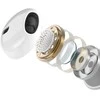 BWOO laidinės 3,5 mm stereofoninės ausinės, baltos spalvos