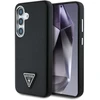 Cg Mobile Sas Dėklas Guess Grained Triangle Logo MagSafe do Samsung Galaxy S25 juoda