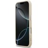 Guess Triangle Logo MagSafe dėklas skirtas Apple iPhone 17 rusvai gelsvas