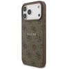 GUESS dėklas, skirtas IPHONE 17 Pro Max, suderinamas su MagSafe GUHMP17XG4GFRW (PU 4G Ring Classic Logo) rudas