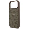 GUESS dėklas, skirtas IPHONE 17 Pro Max, suderinamas su MagSafe GUHMP17XG4GFRW (PU 4G Ring Classic Logo) rudas