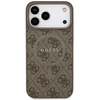 GUESS dėklas, skirtas IPHONE 17 Pro Max, suderinamas su MagSafe GUHMP17XG4GFRW (PU 4G Ring Classic Logo) rudas