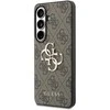 Guess PU 4G Metal Logo dėklas skirtas Samsung Galaxy S26+ rudos spalvos