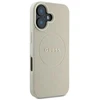 Guess Grained Ring MagSafe Apple iPhone 16 - dėklas telefonui rudos spalvos