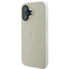 Guess Grained Ring MagSafe Apple iPhone 16 - dėklas telefonui rudos spalvos
