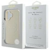 Guess Grained Ring MagSafe Apple iPhone 16 - dėklas telefonui rudos spalvos