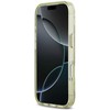 Dėklas Guess IML Glitter Flowers Triangle MagSafe skirtas Apple iPhone 17 Pro Max žalios spalvos