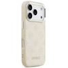 Guess Peony Hot Stamp Script MagSafe dėklas skirtas Apple iPhone 17 Pro rusvai gelsvas