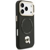 Karl Lagerfeld Big Strap Karl Metal Logo MagSafe dėklas skirtas Apple iPhone 17 Pro Juodas
