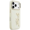 Karl Lagerfeld Karl Script Logo Dėklas skirtas Apple iPhone 17 Pro rusvai gelsvas