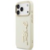 Karl Lagerfeld Karl Script Logo Dėklas skirtas Apple iPhone 17 Pro rusvai gelsvas