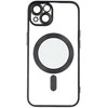 Dėklas Color Chrome Mag case for iPhone 17 Pro Max 6,9" juodas open ring