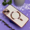 TFO RING Spalvotas chromuotas „Mag“ dėklas, skirtas „iPhone 17 Pro Max 6,9“ telefonui, rožinio aukso spalvos su atviru žiedu.