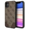Guess GUHCN61PU4GHBR Apple iPhone 11 6,1″ / Xr 6,1″ rudos spalvos kietas dėklas 4G Triangle Collection