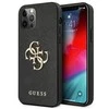 Dėklas GUESS HARD CASE GUHCP13LSA4GSBK IPHONE 13 PRO SAFFIANO METAL LOGO Juodas