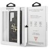 Guess PU 4G Metal Logo dėklas skirtas Samsung Galaxy S23 Ultra pilkos spalvos