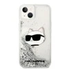 Apple iPhone 14 Pro Karl Lagerfeld dėklas Glitter Choupette Head (KLHCP14LLNCHCS) sidabrinės spalvos