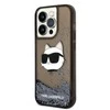 Karl Lagerfeld dėklas, skirtas iPhone 14 Pro 6,1 KLHCP14LLNCHCK juodas kietas dėklas, skirtas Liquid Glitter NFT Choupette Head