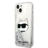 Apple iPhone 14 Pro Max Karl Lagerfeld dėklas Glitter Choupette Patch (KLHCP14XLNCHCS) sidabrinės spalvos