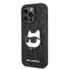 Karl Lagerfeld dėklas, skirtas iPhone 14 Pro 6,1 KLHCP14LG2CPK juodas kietas dėklas Fixed Glitter Choupette NFT