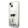 Apple iPhone 14 Pro Max Karl Lagerfeld dėklas Glitter Karl`s Head (KLHCP14XLNKHCH) sidabrinės spalvos