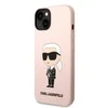 Apple iPhone 14 Plus Karl Lagerfeld dėklas silikoninis Ikonik (KLHMP14MSNIKBCP) rožinės spalvos