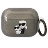 Apple AirPods Pro Karl Lagerfeld Gliter Karl&amp;Choupette (KLAPHNKCTGK) ausinių dėklas juodos spalvos