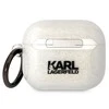 Apple AirPods 3 Karl Lagerfeld Gliter Karl&amp;Choupette (KLA3HNKCTGT) ausinių dėklas skaidrus