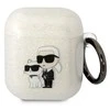 Apple AirPods Karl Lagerfeld Gliter Karl&amp;Choupette (KLA2HNKCTGT) ausinių dėklas skaidrus
