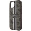 Guess telefono dėklas iPhone 14 6,1 GUHMP14SP4RPSW ruda hartelefono dėklas Magsafe 4G Printed Stripes