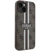 Guess telefono dėklas iPhone 14 6,1 GUHMP14SP4RPSW ruda hartelefono dėklas Magsafe 4G Printed Stripes
