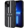 Guess telefono dėklas iPhone 14 Plus 6,7 GUHMP14MP4RPSK juodas hartelefono dėklas Magsafe 4G Printed Stripes