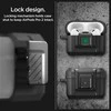 Dėklas Spigen Lock Fit, matinė juoda - AirPods Pro 2