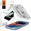 Spigen grūdintas stiklas GLAS.TR "EZ FIT" 2 paketas, skirtas iPhone 13 / 13 PRO / 14 / 16E 6,1" Aišku