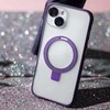TelForceone Mag Ring dėklas, skirtas iPhone 15 Pro Max 6,7 violetinės spalvos inės spalvos