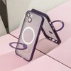 TelForceone Mag Ring dėklas, skirtas iPhone 15 Pro Max 6,7 violetinės spalvos inės spalvos
