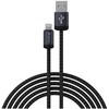 Devia kabelis Gracious EC650 USB - USB-C 1,0 m 2,4A juodos spalvos