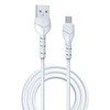 USB kabelis Devia Kintone microUSB 1.0m baltas 5V 2.1A