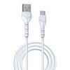 USB laidas Devia Kintone Type-C 1.0m baltas 5V 2.1A