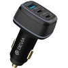 Devia automobilinis įkroviklis Extreme 115W 2x USB-C 1x USB juodos spalvos
