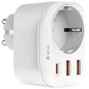 Devia maitinimo lizdas PD įkroviklis 20W 1x USB-C 2x USB 3A baltos spalvos