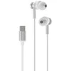 Devia laidinės ausinės Smart M1 Digital Metal USB-C juodos spalvos
