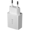 Devia sieninis įkroviklis Smart 2x USB 2,4A baltas + Lightning laidas